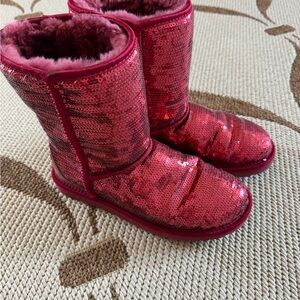 UGG Sequin Mid-Calf Boots in Red